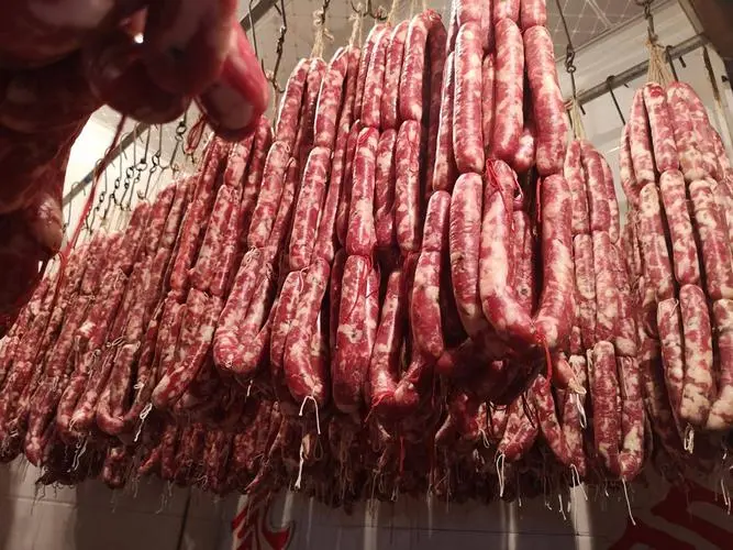 sausage processing line